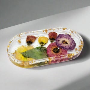 Wedding Bouquet Preservation Ring Holder Flower Preservation Resin Bowl Flower Tray Preserved Flower Jewelry Holder Pressed Flower Soap Dish